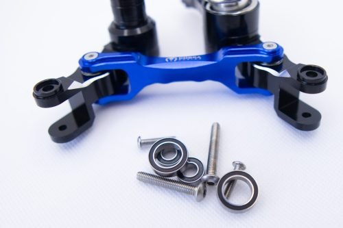 Traxxas X-Maxx Bellcrank 7075-T6 Black on Blue