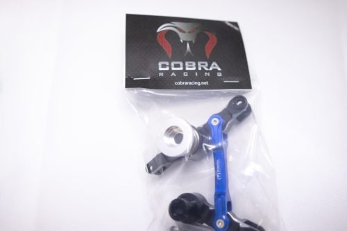 Traxxas X-Maxx Bellcrank 7075-T6 Black on Blue