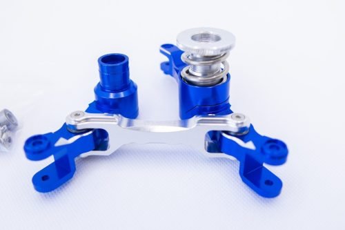 Traxxas X-Maxx Bellcrank 7075-T6 Black on Blue