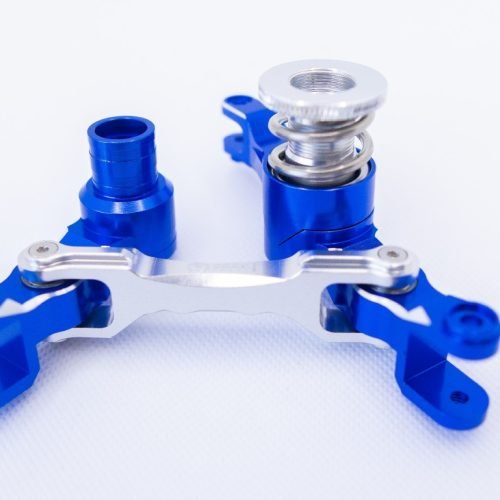 Traxxas X-Maxx Bellcrank 7075-T6 Black on Blue