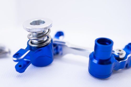 Traxxas X-Maxx Bellcrank 7075-T6 Black on Blue