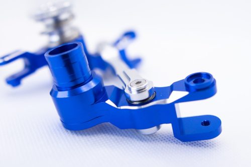 Traxxas X-Maxx Bellcrank 7075-T6 Black on Blue