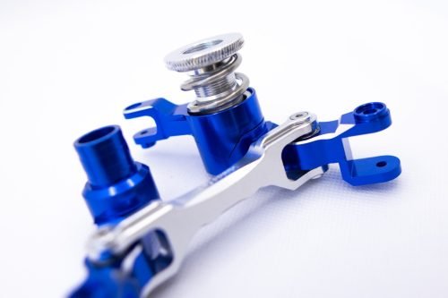 Traxxas X-Maxx Bellcrank 7075-T6 Black on Blue