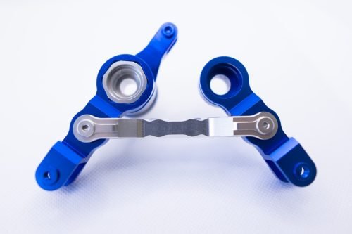 Traxxas X-Maxx Bellcrank 7075-T6 Black on Blue