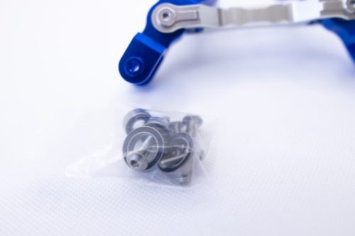 Traxxas X-Maxx Bellcrank 7075-T6 Black on Blue