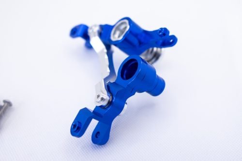 Traxxas X-Maxx Bellcrank 7075-T6 Black on Blue