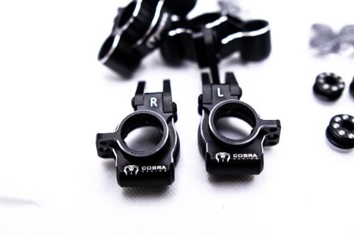 Arrma 6S Aluminum Knuckles & Hubs – 7075-T6 + Carbon Fiber Set (Black)