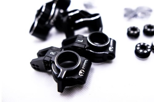 Arrma 6S Aluminum Knuckles & Hubs – 7075-T6 + Carbon Fiber Set (Black)