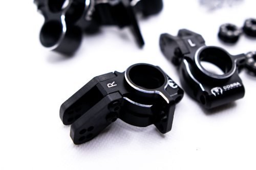 Arrma 6S Aluminum Knuckles & Hubs – 7075-T6 + Carbon Fiber Set (Black)