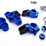 Arrma 6S Aluminum Knuckles & Hubs – 7075-T6 + Carbon Fiber Set (Blue)