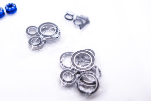 Arrma 6S Aluminum Knuckles & Hubs – 7075-T6 + Carbon Fiber Set (Blue)