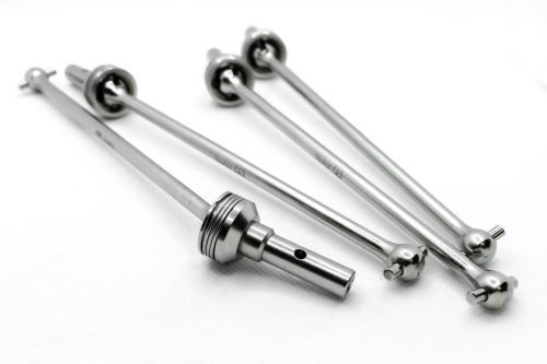 CHROME Traxxas Sledge CVD Set (4) – Cobra Racing Hardened Steel