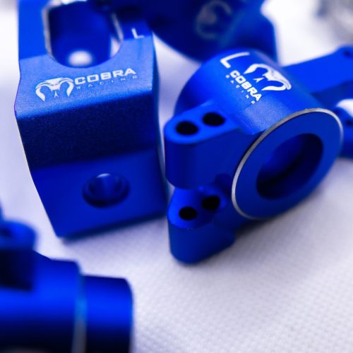 Cobra Racing Traxxas Sledge Knuckles + Hubs Combo – 7075-T6 Aluminum – Blue