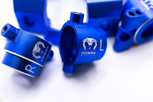 Cobra Racing Traxxas Sledge Knuckles + Hubs Combo – 7075-T6 Aluminum – Blue