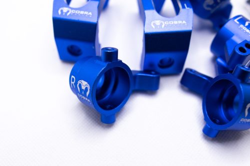 Cobra Racing Traxxas Sledge Knuckles + Hubs Combo – 7075-T6 Aluminum – Blue