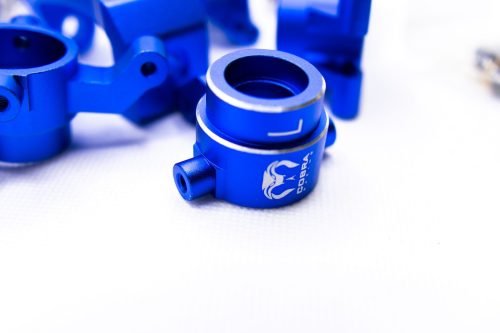 Cobra Racing Traxxas Sledge Knuckles + Hubs Combo – 7075-T6 Aluminum – Blue