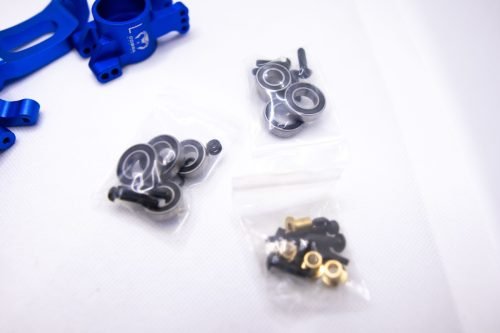 Cobra Racing Traxxas Sledge Knuckles + Hubs Combo – 7075-T6 Aluminum – Blue