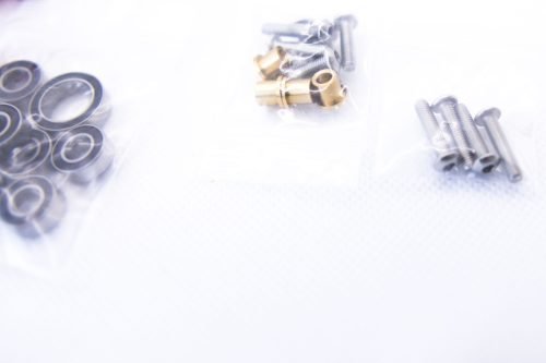 CR Knuckles & Hubs (complete) for Traxxas Slash 4x4, Rustler, Stampede – Red