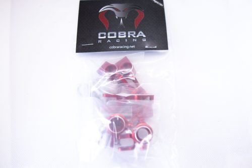 CR Knuckles & Hubs (complete) for Traxxas Slash 4x4, Rustler, Stampede – Red