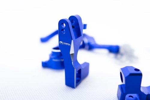 CR Knuckles & Hubs (complete) for Traxxas Slash 4x4, Rustler, Stampede – Blue