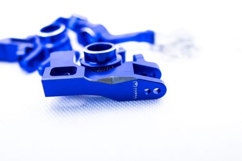 CR Knuckles & Hubs (complete) for Traxxas Slash 4x4, Rustler, Stampede – Blue