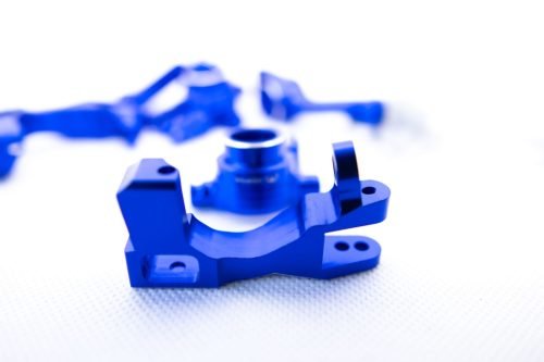 CR Knuckles & Hubs (complete) for Traxxas Slash 4x4, Rustler, Stampede – Blue