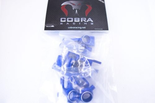 CR Knuckles & Hubs (complete) for Traxxas Slash 4x4, Rustler, Stampede – Blue