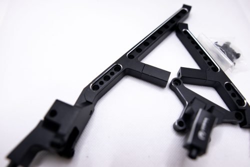 Cobra Racing Traxxas Sledge Aluminum Front + Rear Chassis Brace Combo – Black