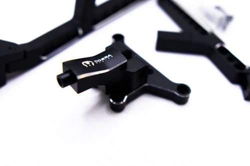 Cobra Racing Traxxas Sledge Aluminum Front + Rear Chassis Brace Combo – Black