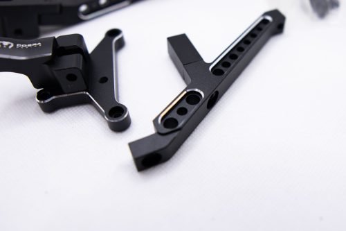 Cobra Racing Traxxas Sledge Aluminum Front + Rear Chassis Brace Combo – Black