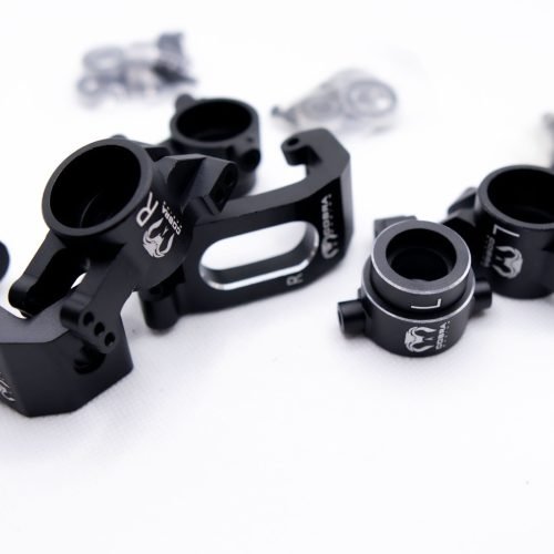 Cobra Racing Traxxas Sledge Knuckles + Hubs Combo – 7075-T6 Aluminum – Black