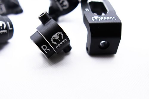 Cobra Racing Traxxas Sledge Knuckles + Hubs Combo – 7075-T6 Aluminum – Black