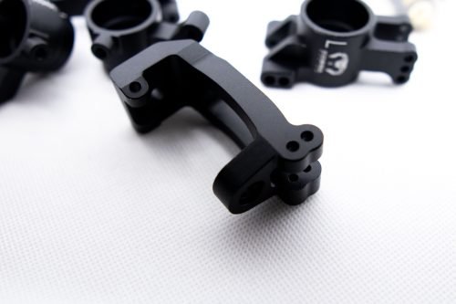 Cobra Racing Traxxas Sledge Knuckles + Hubs Combo – 7075-T6 Aluminum – Black