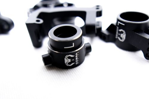 Cobra Racing Traxxas Sledge Knuckles + Hubs Combo – 7075-T6 Aluminum – Black