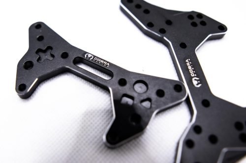 CR Shock Towers (F+R) – Fits Arrma Felony / Infraction / Limitless 1/7 - Black