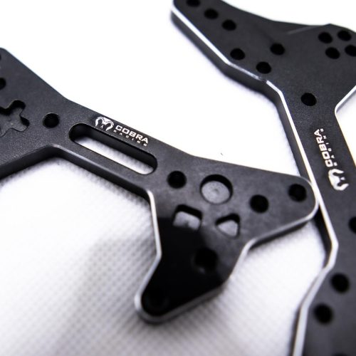 CR Shock Towers (F+R) – Fits Arrma Felony / Infraction / Limitless 1/7 - Black