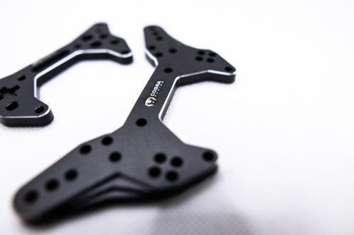 CR Shock Towers (F+R) – Fits Arrma Felony / Infraction / Limitless 1/7 - Black