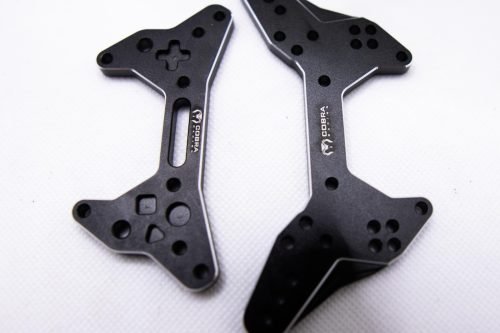 CR Shock Towers (F+R) – Fits Arrma Felony / Infraction / Limitless 1/7 - Black