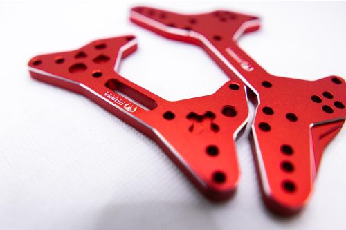 CR Shock Towers (F+R) – Fits Arrma Felony / Infraction / Limitless 1/7 - Red