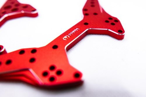 CR Shock Towers (F+R) – Fits Arrma Felony / Infraction / Limitless 1/7 - Red