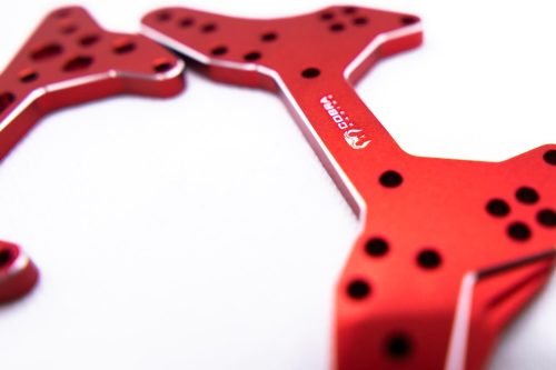 CR Shock Towers (F+R) – Fits Arrma Felony / Infraction / Limitless 1/7 - Red