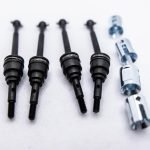 CR Traxxas MiniMaxx CVD Driveshaft Upgrade – 4PCS with Chrome Drive Cups