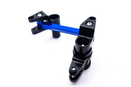 CR Aluminum Bellcrank for Traxxas Maxx / Maxx Slash – 7075-T6 – Black & Blue