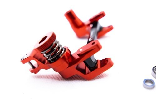 CR Aluminum Bellcrank for Traxxas Maxx / Maxx Slash – 7075-T6 – Red on Black