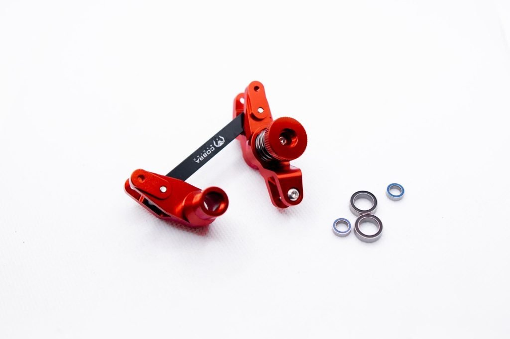 CR Aluminum Bellcrank for Traxxas Maxx / Maxx Slash – 7075-T6 – Red on Black