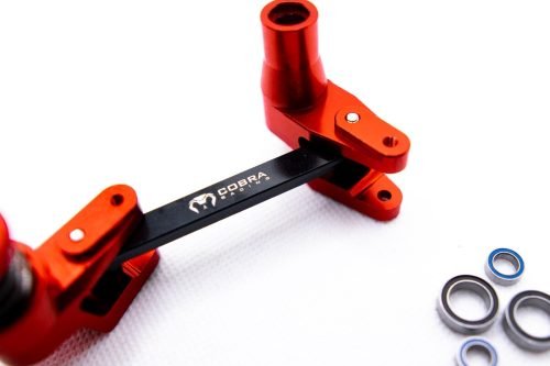CR Aluminum Bellcrank for Traxxas Maxx / Maxx Slash – 7075-T6 – Red on Black