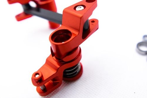 CR Aluminum Bellcrank for Traxxas Maxx / Maxx Slash – 7075-T6 – Red on Black