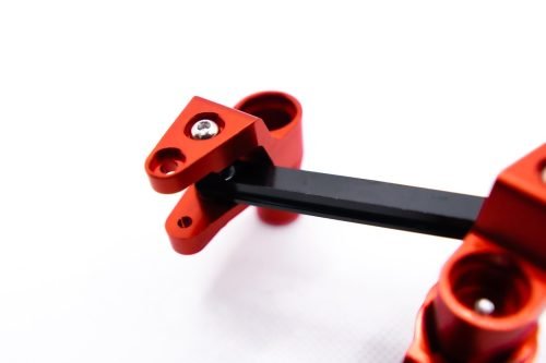CR Aluminum Bellcrank for Traxxas Maxx / Maxx Slash – 7075-T6 – Red on Black