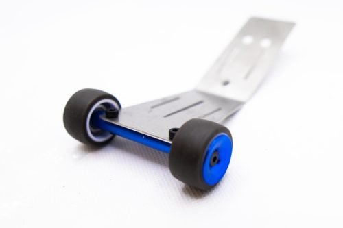 CR MiniMaxx Steel Wheelie Bar - Blue with Rubber Tires