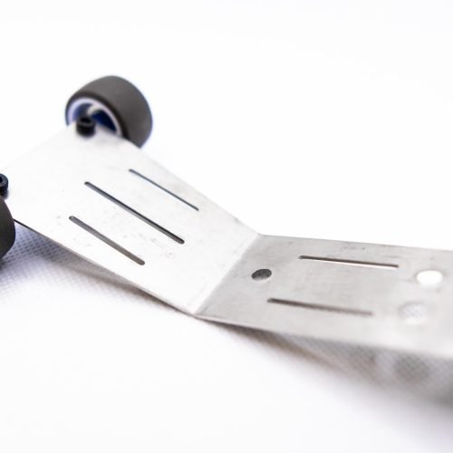 CR MiniMaxx Steel Wheelie Bar - Blue with Rubber Tires